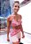 Conjunto Chapa-Barriga Fun Fans Girls Shorts Rosa Bebê Estampa Red Flowers - Imagem 1