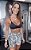 Conjunto V Girls Top Preto e Shorts c/ Estampa Arabescos - Imagem 1