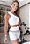 Conjunto Egito Queen Branco Blackout Zero Transparência com detalhes dourados Estampa Golden Woman - Imagem 1