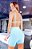 Conjunto V Girls c/ e Shorts Azul Algodão Doce - Imagem 2
