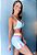 Conjunto Citrus Girls Blackout Zero Transparência c/ Shorts Azul Algodão Doce e Neon Colors - Imagem 2