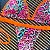 Conjunto de Biquíni de Fita Premium Bordas Laranja Neon Estampa Onça Fúcsia & Azul - Imagem 2