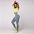 Conjunto Faixa Basics Verde Neon c/ Cinza Mescla - Imagem 1