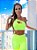 Conjunto Gota Fru-Fru Zero Transparência c/ bolsinhos Amarelo Neon - Imagem 1