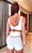 Conjunto Chapa-Barriga Blackout Zero Transparência Chapa-Barriga Branco c/ Detalhe Dourado Estampa Golden Woman - Imagem 2