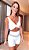 Conjunto Chapa-Barriga Blackout Zero Transparência Chapa-Barriga Branco c/ Detalhe Dourado Estampa Golden Woman - Imagem 1