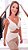 Conjunto Chapa-Barriga Blackout Zero Transparência Fun Fans Nó Legging Off White em Jacquard c/ Dourado Estampa Golden Woman - Imagem 1