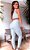 Conjunto Just Push Up com Top Dupla Face Jacquard Alta Compressão Gelo Estampa Cracker - Imagem 2