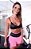 Conjunto Citrus Girls Zero Transparência c/ Shorts Rosa Neon Fluor e Detalhes Couro Fake Preto - Imagem 1