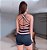Conjunto Shorts Chapa-Barriga Rainbow Preto Zero Transparência c/ elásticos coloridos - Imagem 2