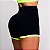 Shorts Gym Zero Transparência Preto c/ Amarelo Neon Flúor - Imagem 2