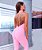 Macacão Chocker Empina Bum-Bum Rosa Neon - Imagem 2