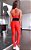 Legging Chapa-Barriga Super Hot Elastic Cirrê Vermelho - Imagem 4