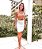 Conjunto Body Pied Inspired Tomara que caia texturizado com saia tricot modal Chocolate com branco - Imagem 1