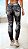 Legging Seamless (Sem costura) Push Up Gringa Mood Estampa Fake Jeans Preta Zero Transparência - Imagem 2