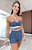Conjunto Summer On Estampa Azul Marinho Poá  com detalhes Brancos - Imagem 1
