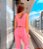 E Conjunto Blackout Cross Legging Chapa-Barriga Rosa Neon - Imagem 2