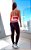 Conjunto Girls Blackout Legging Chapa-Barriga Rosa Neon - Imagem 2