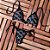 Conjunto de Biquini de Fita 3 em 1 Cortininha com lacinhos Fio Dental Estampa Gucci Inspired Preto - Imagem 3