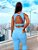 Conjunto Pavão Blackout Zero Transparência Legging Fru-Fru c/ Bolsinho Azul Celeste - Imagem 2