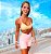Conjunto Girls & V Blackout Zero Transparência Rosa Bebê c/ Amarelo bebê - Imagem 1