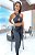 Conjunto Pavão Blackout Zero Transparência Legging Fru-Fru c/ Bolsinho Preto - Imagem 1