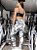 Conjunto Range Top Faixa Trend Cirrê Preto Com alças removíveis Zero Transparência Legging Fru-Fru Estampa Tie Dye Branco e Preto - Imagem 2