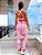 Conjunto Sinc Paint Seamless Gringa Mood (Sem Costura) Zero Transparência Alta Compressão Modelador c/ Legging Estampa Tie Dye Pink e Rosa Bebê - Imagem 2