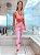 Conjunto Sinc Paint Seamless Gringa Mood (Sem Costura) Zero Transparência Alta Compressão Modelador c/ Legging Estampa Tie Dye Pink e Rosa Bebê - Imagem 1