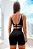 Conjunto Sport Luxo Seamless Gringa Mood (Sem Costura) Zero Transparência Preto c/ linhas brancas - Imagem 2
