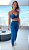 Conjunto Bobble Empina Bum-Bum Jacquard Texturizada Azul Marinho c/ Amarelo Neon - Imagem 1