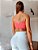 Conjunto Chapa-Barriga Fun Fans c/ Top Faixa Range Trend com alças removíveis Zero Transparência Estampa Vermelho Cereja c/ Branco - Imagem 2