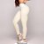 Legging Jump Bobble Empina Bum-Bum Jacquard Texturizado Canelado Cru c/ borda marrom Blackout Zero Transparência - Imagem 1