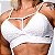 Conjunto Shorts Jump Y em Jacquard Texturizado Perlê Branco Zero Transparência Empina BumBum - Imagem 3