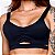 Top Preppy Blackout Zero Transparência liso Preto - Imagem 1