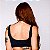 Top Preppy Blackout Zero Transparência liso Preto - Imagem 3