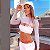 Tri-junto Saint-Tropez (Conjunto com 3 peças) Legging Cintura baixa, Zero Transparência Rosa bebê - Imagem 1
