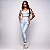 Conjunto Line Faixa Alças Fixas Suplex Light Zero Transparência Estampa Fake Jeans Crystal Sky - Imagem 1