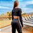 Conjunto Cut Legging Pulse Basica Blackout Zero Transparência Canelado Preto - Imagem 2