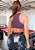Conjunto Swimmer Fru-Fru Suplex Light Zero Transparência Estampa Purple Flowers - Imagem 2