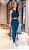 Conjunto Aro Wave Athleisure Jacquard Premium Chapa-Barriga, Zero Transparência, Alta Compressão e Canelado 3D Azul Marinho - Imagem 1