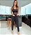 Conjunto Athleisure Ilhós Straight Canelado 3D Branco Preto - Imagem 2