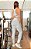 Conjunto Chapa-Barriga Bionic Athleisure Alta Compressão Blackout Zero Transparência Seamless (Sem Costura) Branco Estampa lines - Imagem 2