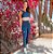 Conjunto The Boss Athleisure Alta Compressão Azul Marinho e Branco - Imagem 2