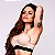 Top Milano c/ Elasticos Cirrê Acetinado Nude c/ Preto - Imagem 2