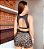 Conjunto Versalhes com Shorts-Saia Elastic Suplex Light Preto com Estampa Onça Panthera - Imagem 2
