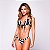 Conjunto de Biquini de Fita Cortininha com Tanga Semi Fio Estampa Lines - Imagem 1