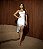 Vestido Ísis Branco acetinado leve brilho - Imagem 2