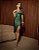 Vestido Ísis Verde Esmeralda acetinado leve brilho - Imagem 3