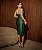 Vestido Ísis Verde Esmeralda acetinado leve brilho - Imagem 4